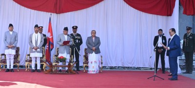  राष्ट्रपतिसमक्ष मधेस प्रदेशका प्रमुख कर्णको शपथ 